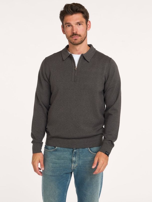 Clifden Zip Polo Clifden, wolmix polo trui