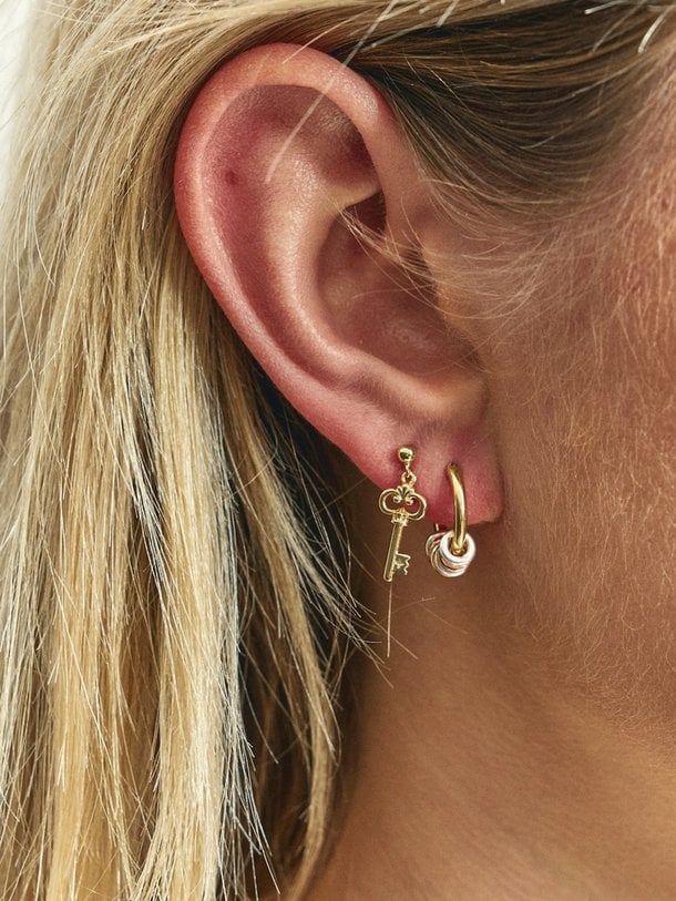 Mix it Up Hoop Earrings Mix It Up Hoop, vergulde oorbellen