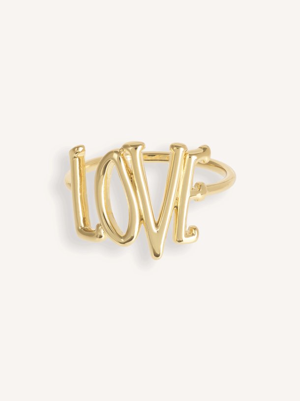 LOVE Rules Ring Love Rules, vergulde ring