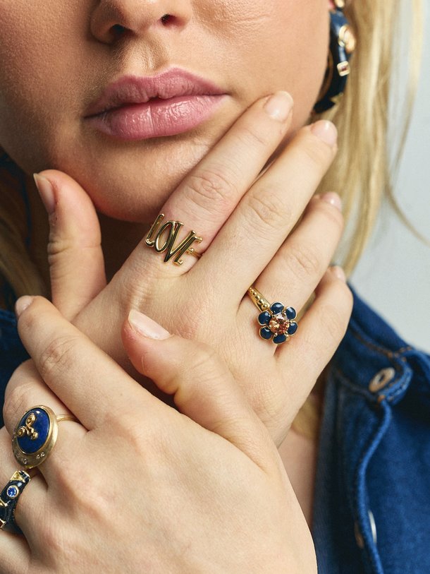 LOVE Rules Ring Love Rules, vergulde ring