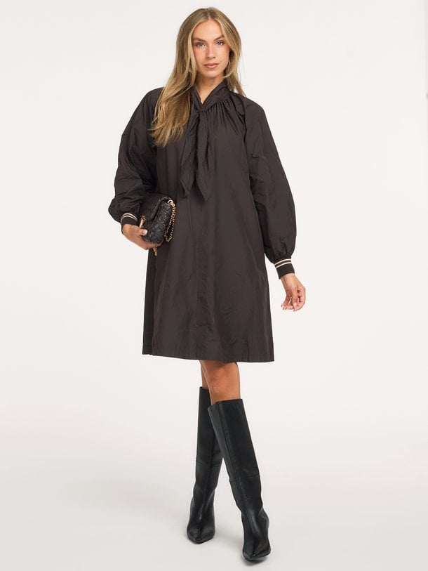 Dress Taft light Geweven jurk