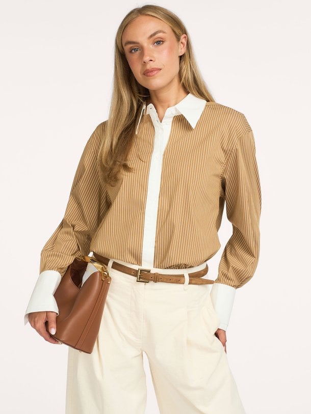 ALLISONSW DOUBLE CUFF SHIRT Allison, viscosemix blouse