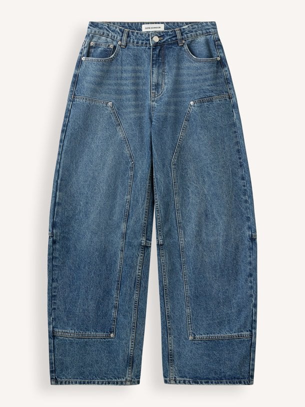 SONJASW BARREL SHAPED JEANS Sonja, mid waist barrel fit jeans
