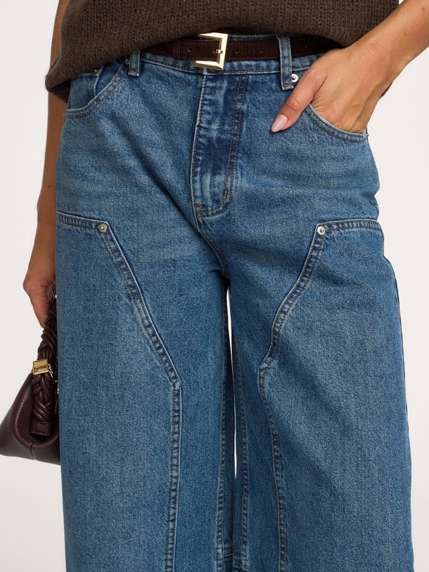 SONJASW BARREL SHAPED JEANS Sonja, mid waist barrel fit jeans