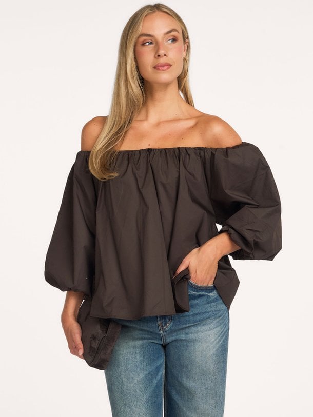 CMSHIRLEY-BLOUSE Shirley, katoenen off shoulder top