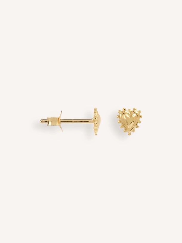 Single Bravery Heart Stud Single Bravery Heart Stud, vergulde oorsteker