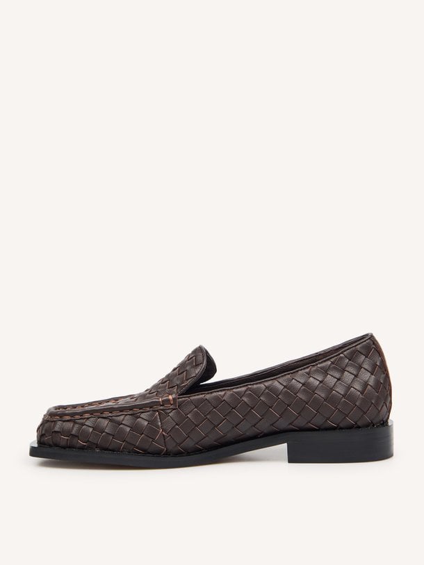 KAMMIESW LOAFER Kammie, lederen gevlochten loafers