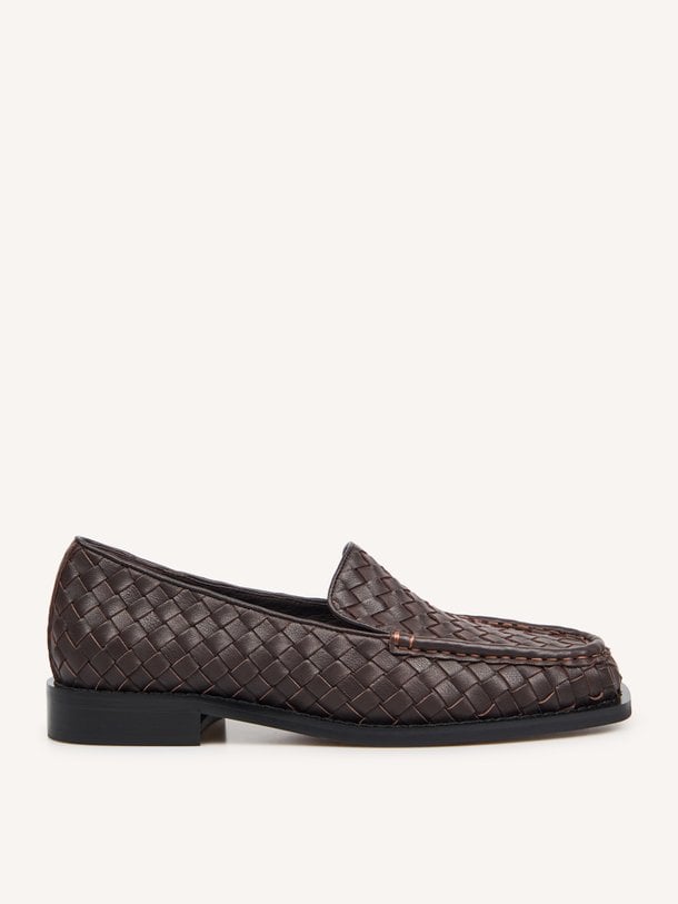KAMMIESW LOAFER Kammie, lederen gevlochten loafers