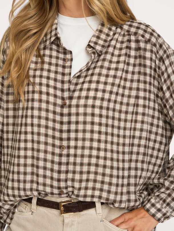 Ali Ali, viscosemix geruite blouse