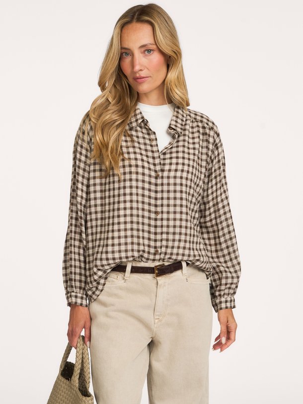 Ali Ali, viscosemix geruite blouse