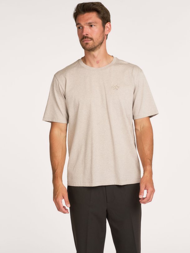 T-Shirt Embroidered Knot Melange Organic cotton T-shirt