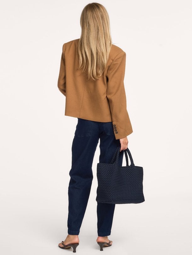 High waist tapered fit jeans