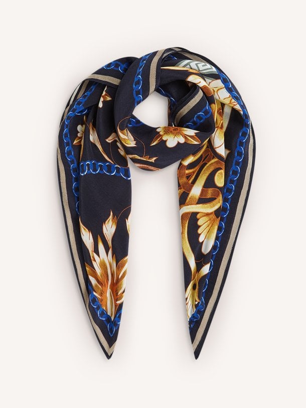 Scarf Satin Viscose sjaal met print
