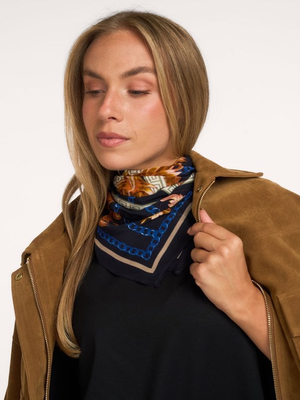 Scarf Satin Viscose sjaal met print