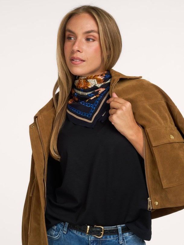 Scarf Satin Viscose sjaal met print