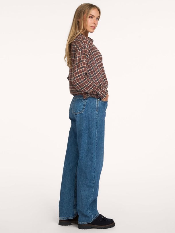 ENORA Enora, viscosemix geruite blouse
