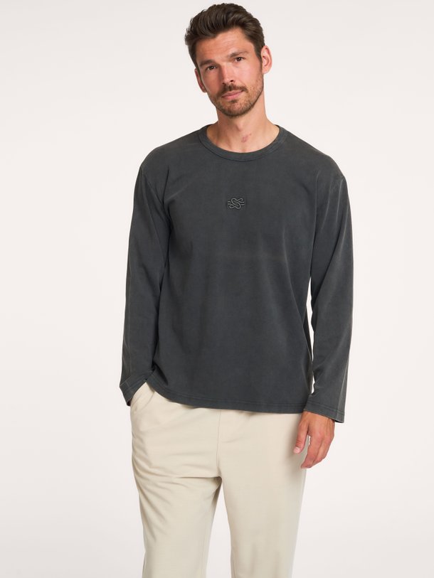 Longsleeve Boxy Embroidered Organic cotton longsleeve
