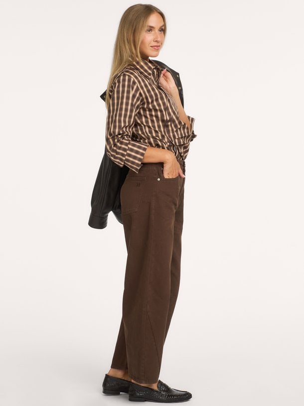 Tomar, high waist barrel fit jeans