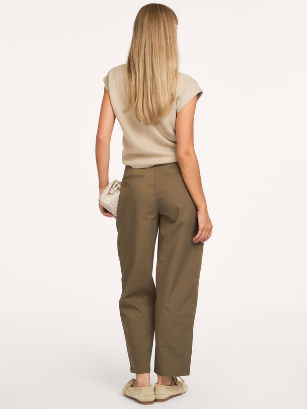 Geweven barrel fit broek