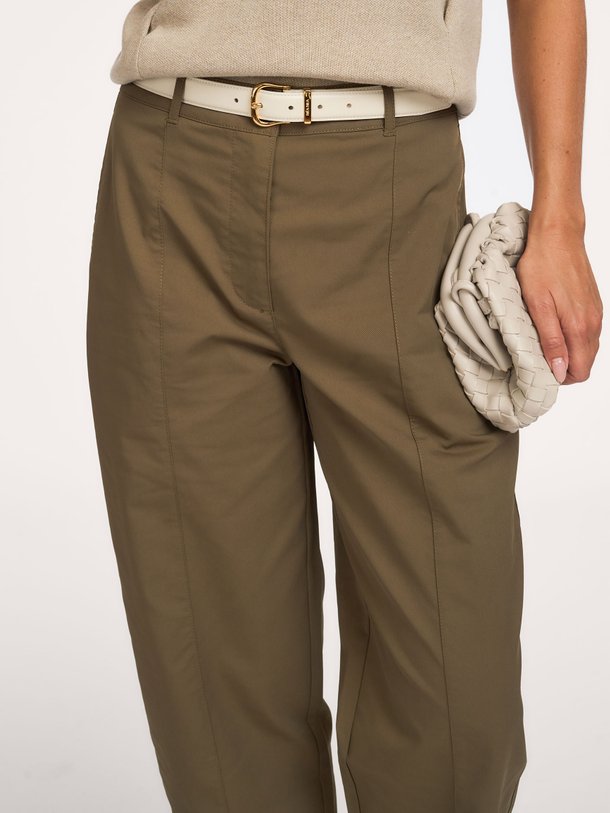 Geweven barrel fit broek