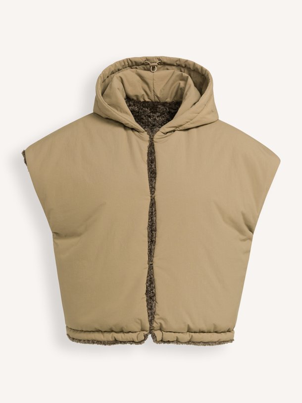 Fake fur reversible bodywarmer
