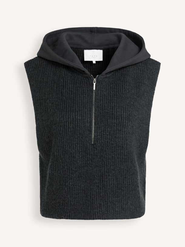 Katoenmix spencer met capuchon
