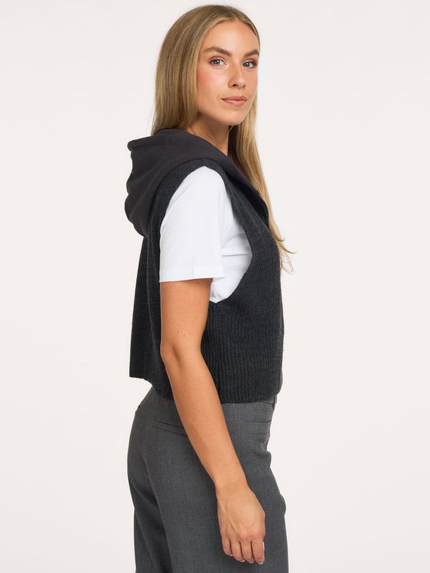 Katoenmix spencer met capuchon