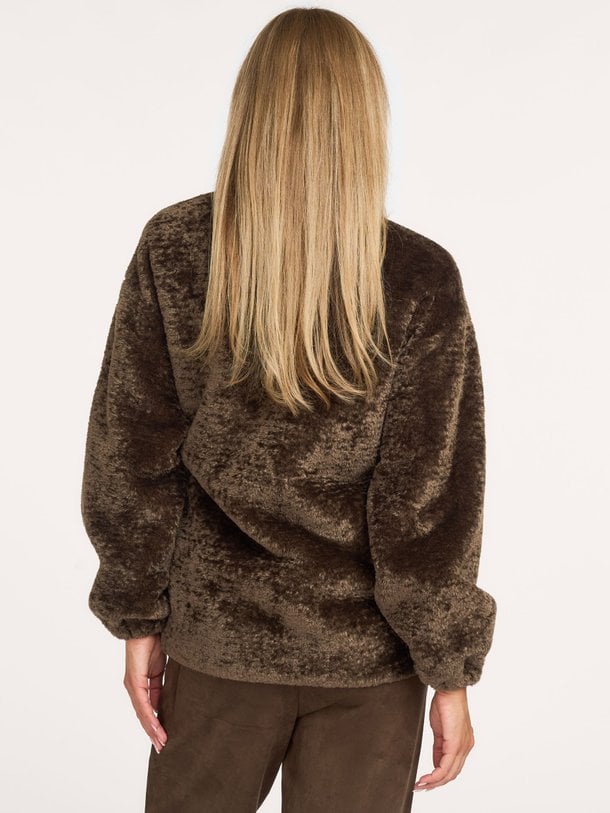 Fake fur kimono jas