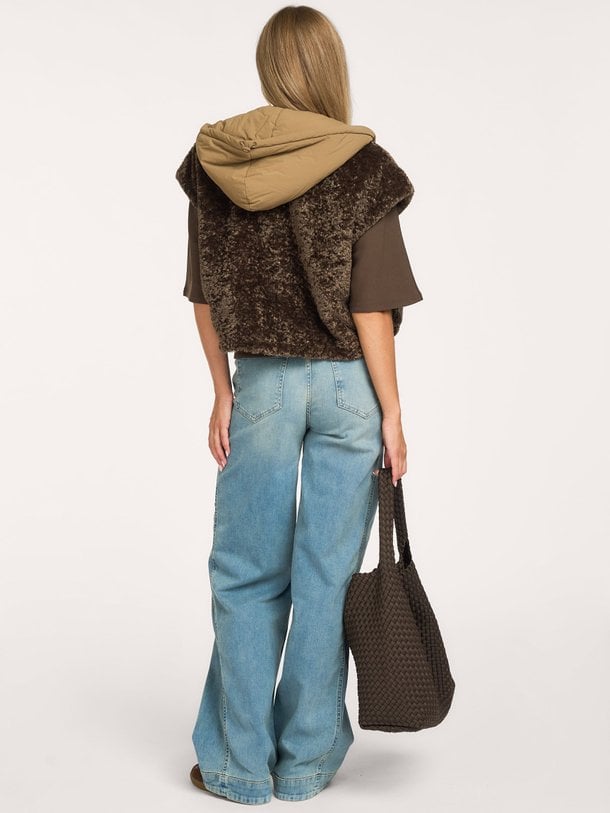 High waist wide leg jeans