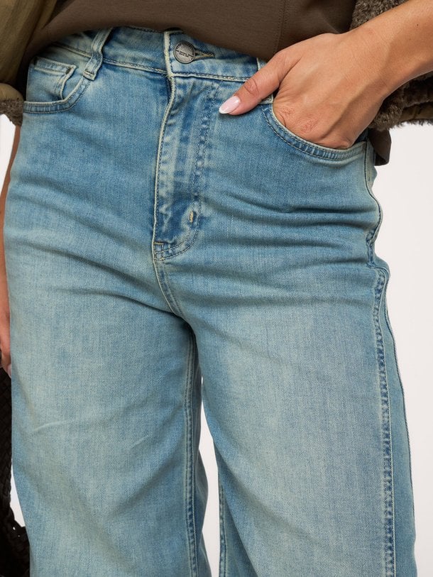 High waist wide leg jeans