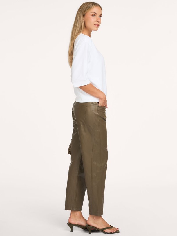 Leather look broek