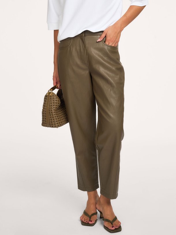 Leather look broek
