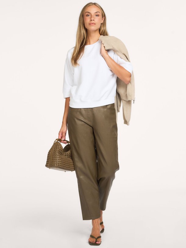 Leather look broek