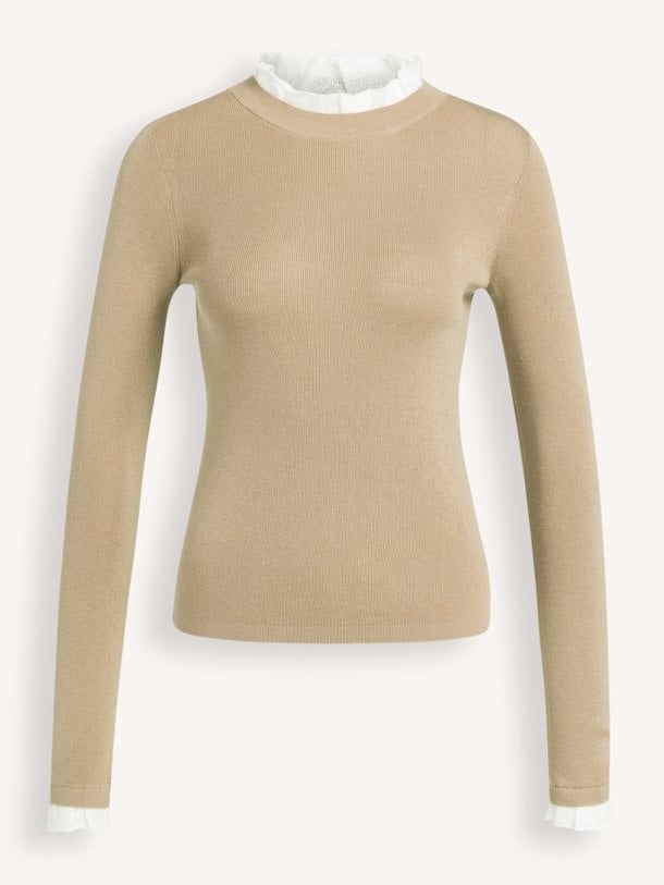 Cottonmix longsleeve met ruches