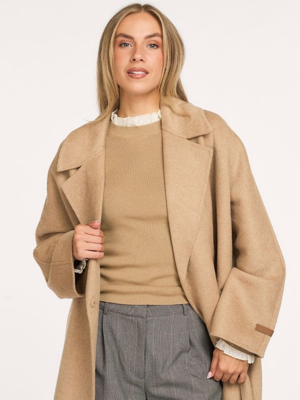 Cottonmix longsleeve met ruches