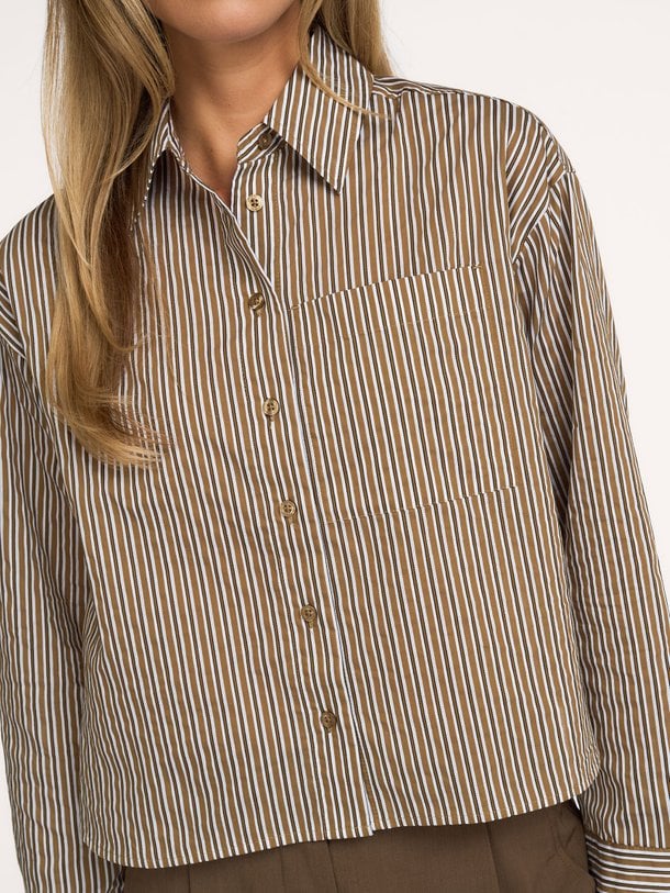 Vena, katoenmix cropped blouse