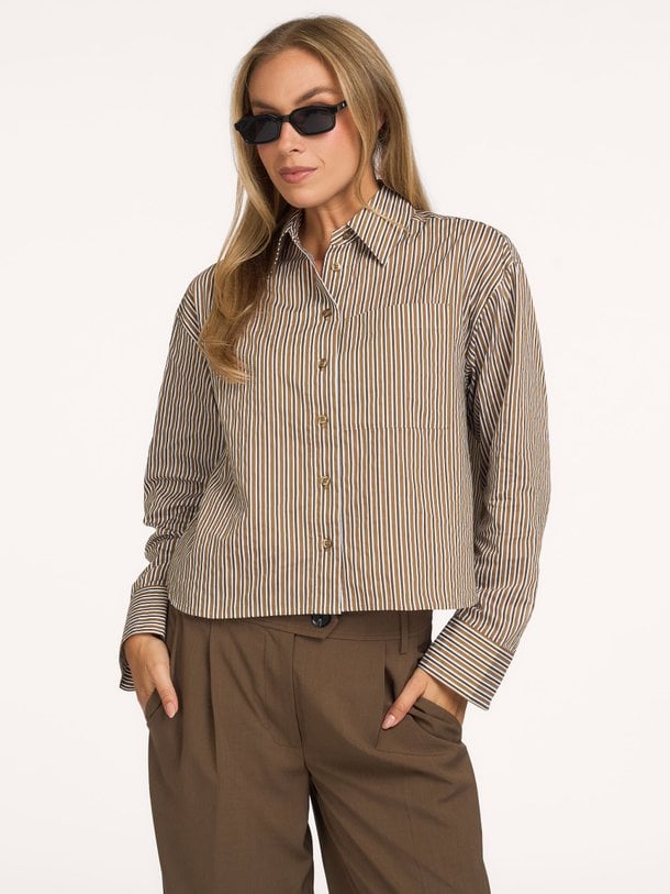 Vena, katoenmix cropped blouse