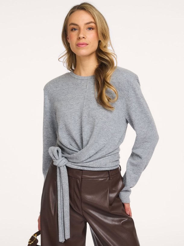 Benyo knitted wrap top Benyo, merinowollen trui