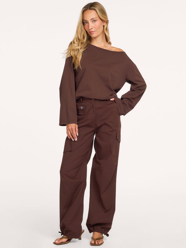 Somoya'CL Somoya, katoenen off shoulder longsleeve