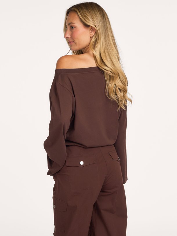 Somoya'CL Somoya, katoenen off shoulder longsleeve