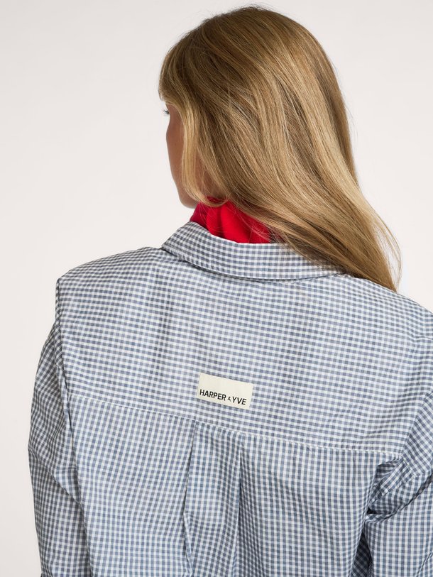 KIM-LS Kim, katoenen geruite blouse
