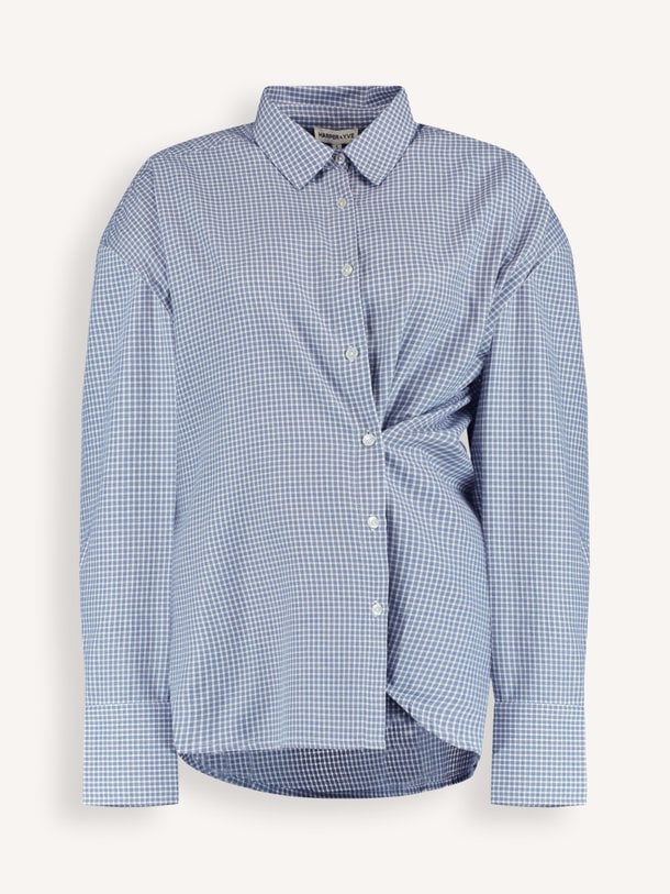 Kim, katoenen geruite blouse