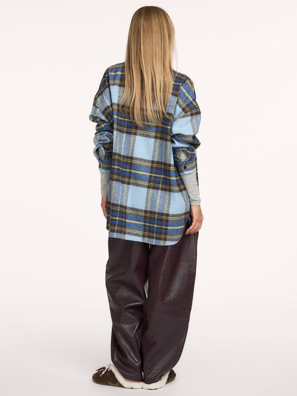 Briana, katoenmix geruite blouse