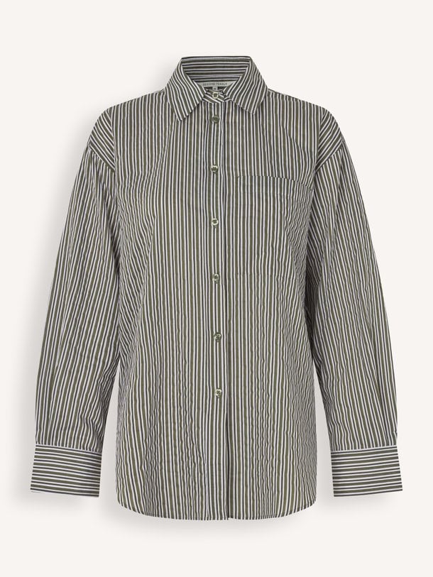 Vena Shirt Vena, katoenmix gestreepte blouse