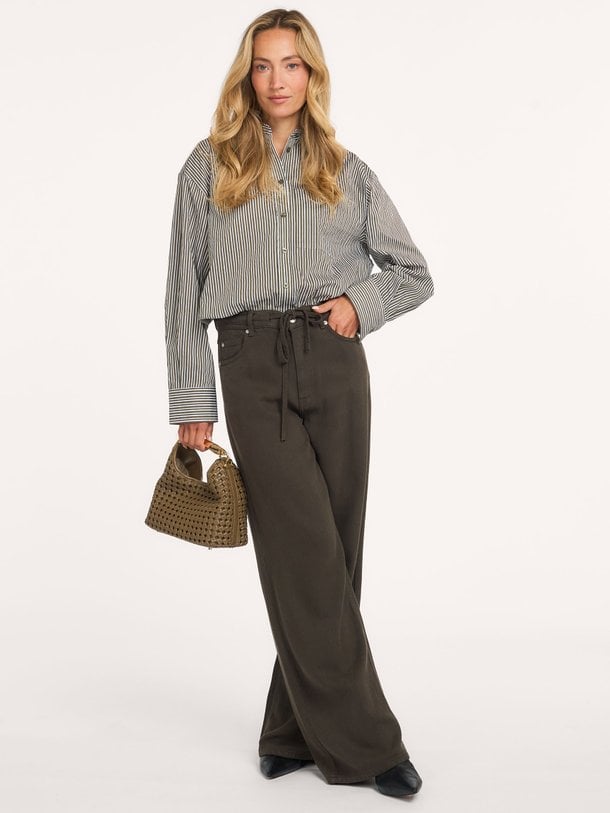 Vena Shirt Vena, katoenmix gestreepte blouse