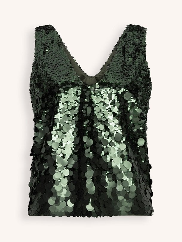 Lavelle sequins singlet Lavelle, geweven pailletten top
