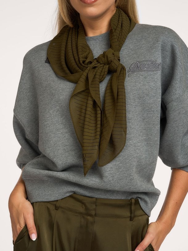 Pinstripe printed scarf Geweven sjaal