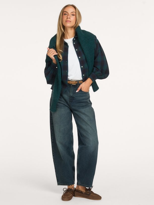 baloe oil jeans Baloe, high waist barrel fit jeans