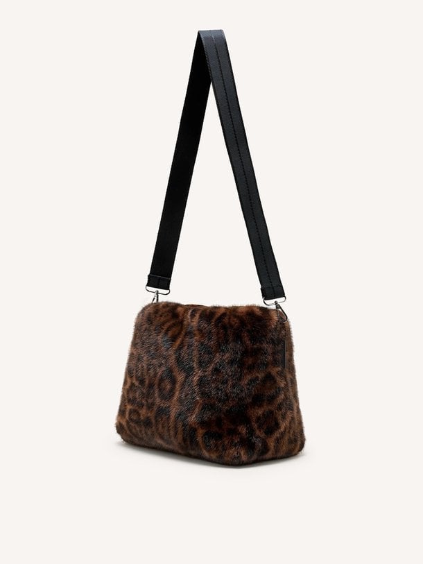 Jelga, fake fur schouder-/handtas