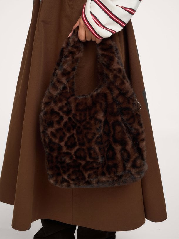 Jelga, fake fur schouder-/handtas